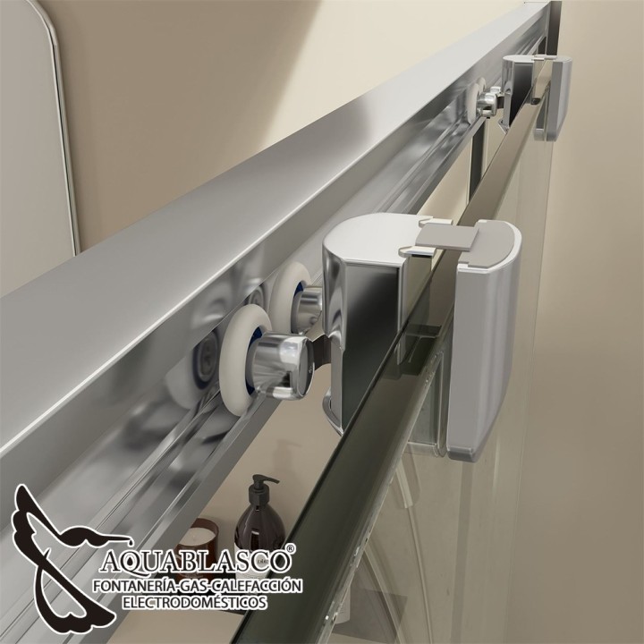 Rectangular Ancho 70 Con Perfil Inferior 2 Fijo 2 Puertas Correderas Cristal