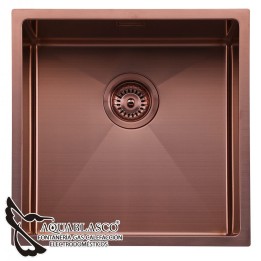 Fregadero 540 x 440 Mm 1Cubeta Acero Rose Mate Agata