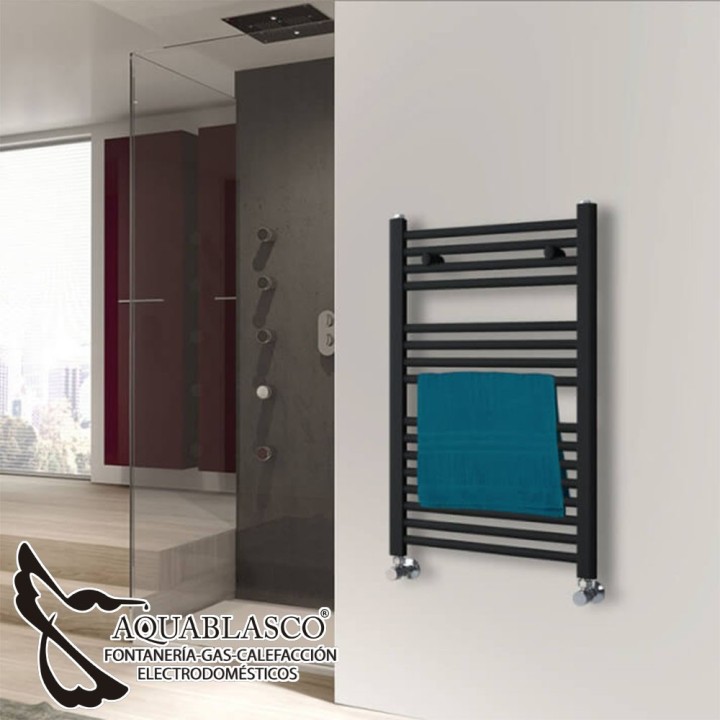 Radiador Secatoallas Agua negro 80 x 50 Cm