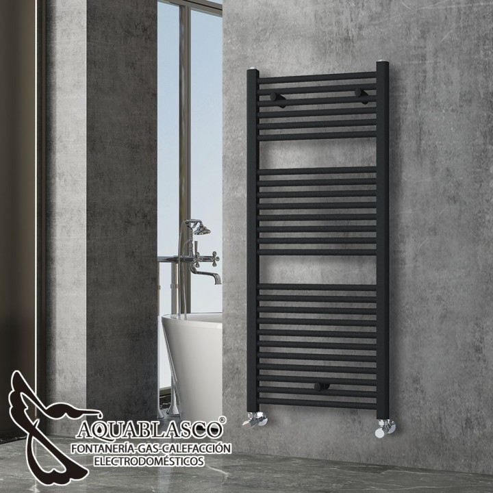 Radiador Secatoallas Agua negro 120 x 50 Cm
