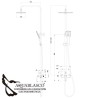 Conjunto ducha Infinite cristal negra