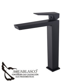 Monomando lavabo alto negro cristal Infinite