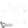 Monomando lavabo negro cristal glory