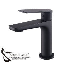 Monomando lavabo negro cristal glory