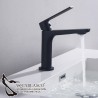 Monomando lavabo negro cristal glory