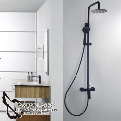 Conjunto ducha negro cristal glory