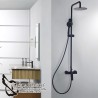 Conjunto ducha negro cristal glory