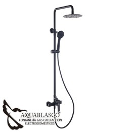 Conjunto ducha negro cristal glory