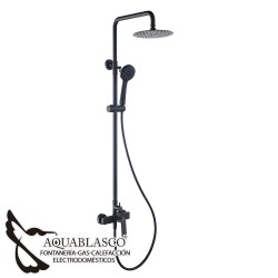 Conjunto ducha negro cristal glory