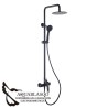 Conjunto ducha negro cristal glory