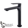 Monomando lavabo alto negro cristal glory