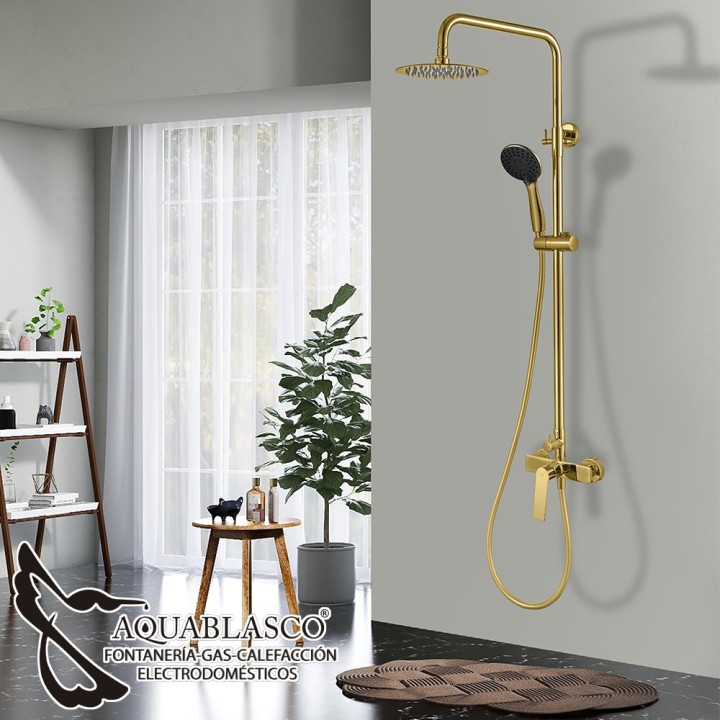 Conjunto ducha oro cepillado Glory