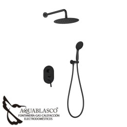 Conjunto ducha empotrado negro Soul