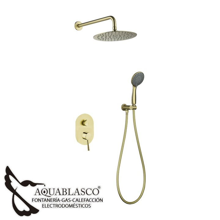 Conjunto ducha empotrado oro Soul