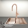 Fregadero 700 x 440 Mm 1Cubeta Rose Mate