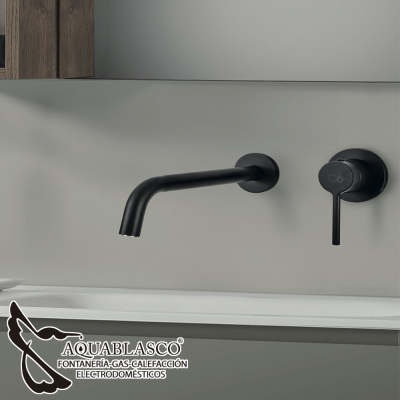 Monomando Lavabo empotrado Turin negro Clausybath