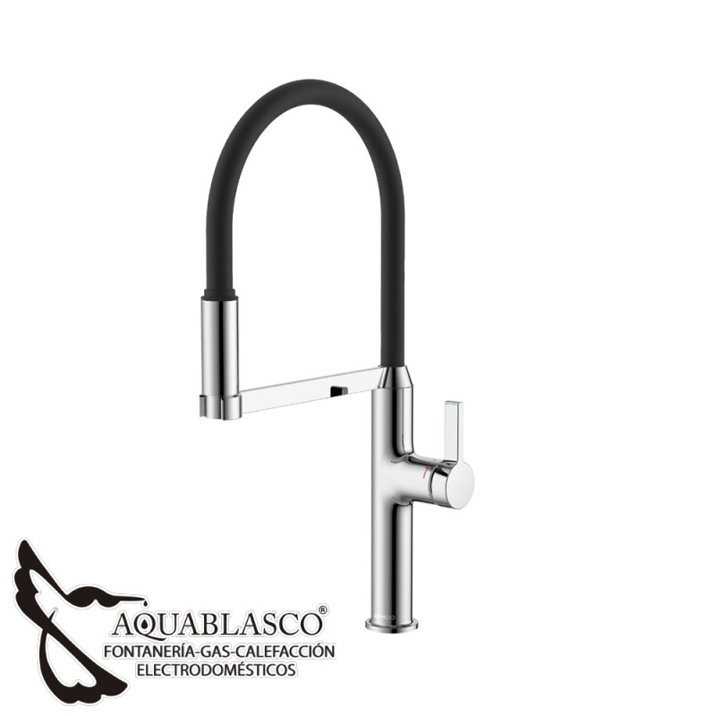 Grifo freg. caño flexible cromo Optima.