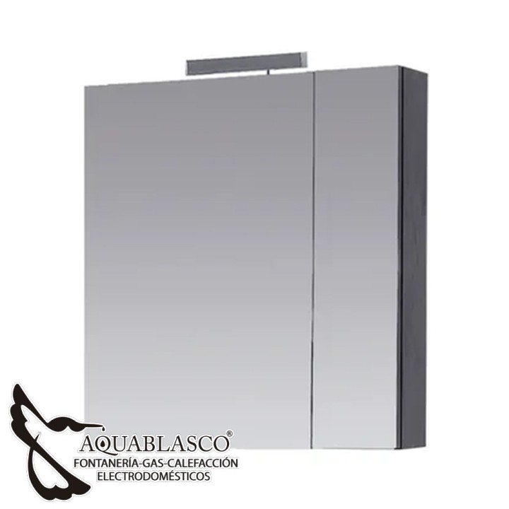Espejo Camerino 70 Cm Navia gris.