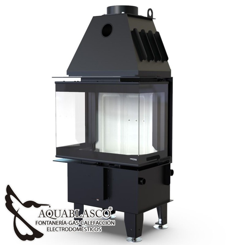 Insert de leña Intra 8 Kw tres caras.