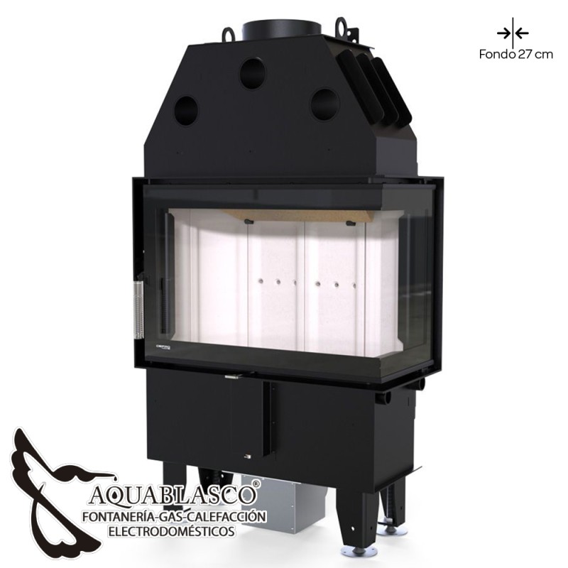 Insert de leña Intra SM 6 Kw Slim esquina