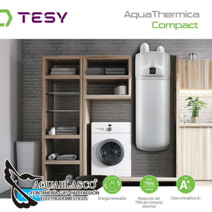 Bomba Calor 100 L mural Tesy