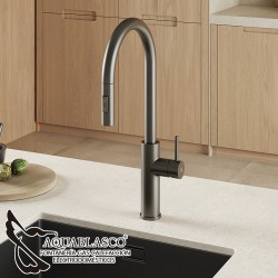 Monomando Freg. extraible Solid Negro Mate.