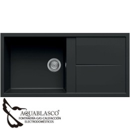 Fregadero 1 C 1 E  100 x 50 Maestoso negro / gris