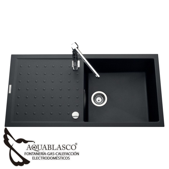 Fregadero 1 C 1 E  100 x 50 Siul negro / gris