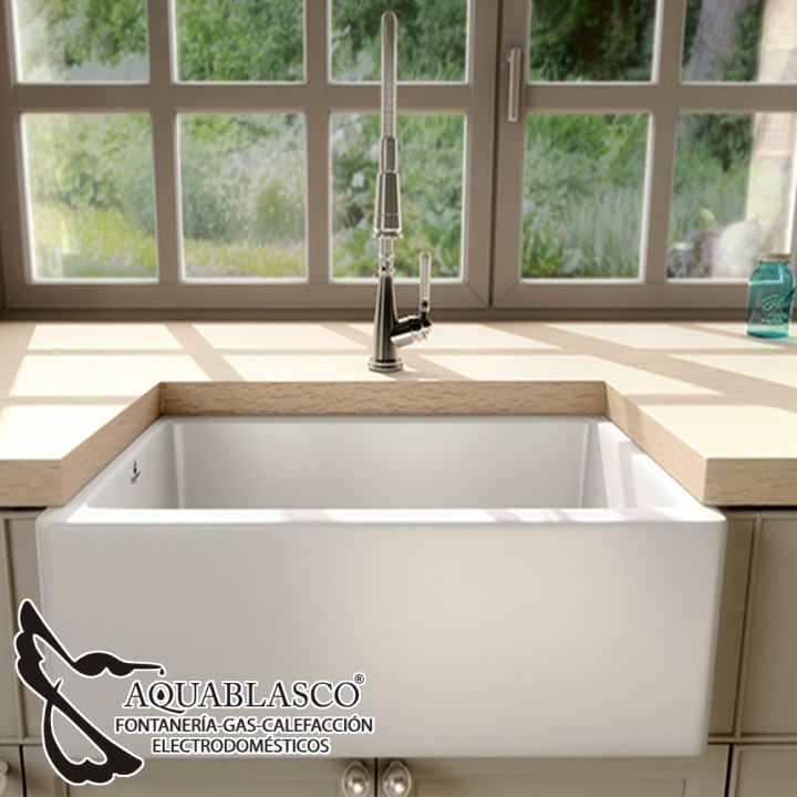 Fregadero 1 C 76 x 46 Ceramico Philippe II