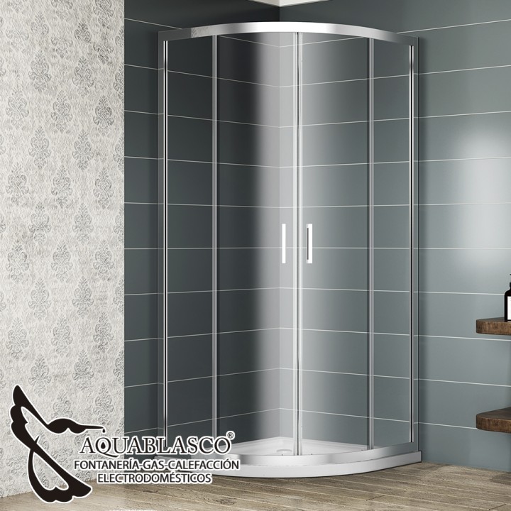 Mampara  90 X 90 Cm Semicircular Cristal