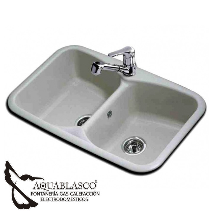 Fregadero 2 Cubetas 83 x 53 Cm Domus