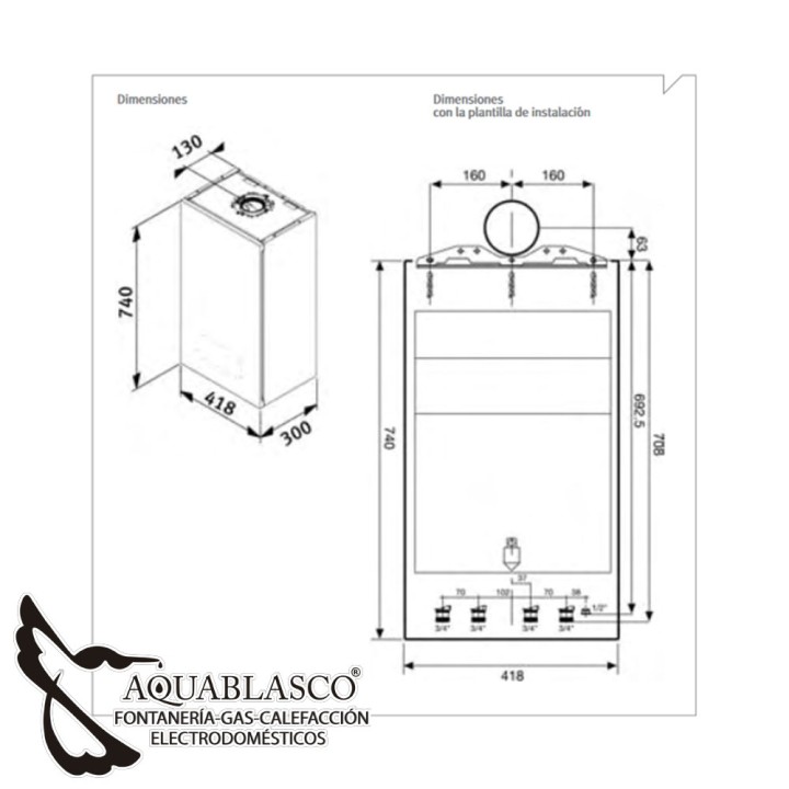 Caldera Saunier Duval 24 kw Condensación