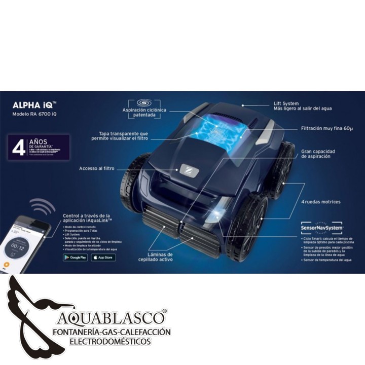 Limpiafondos Eléctrico RA 6500IQ Wifi Zodiac