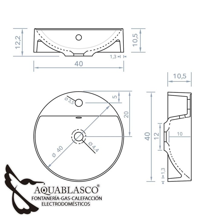 Lavabo Zero Solid Surface