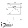 Fregadero 540 x 440 Mm 1Cubeta Acero Agata