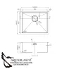 Fregadero 500 x 400 Mm 1Cubeta Acero Antracita Zafiro