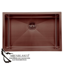 Fregadero 686 x 457 Mm 1Cubeta Acero Rosa Mate Zafiro