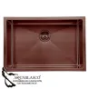 Fregadero 686 x 457 Mm 1Cubeta Acero Rosa Mate Zafiro