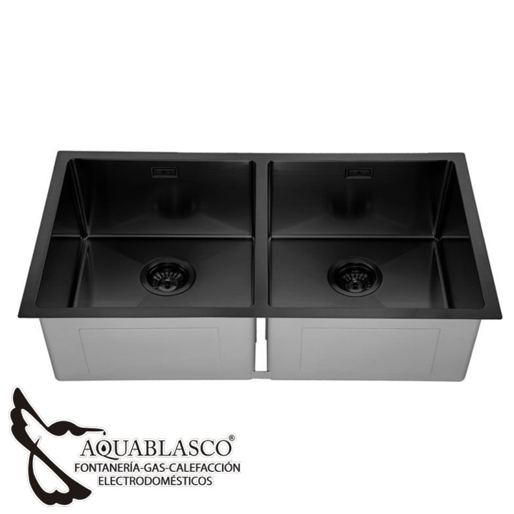 Fregadero 838 x 457 Mm 2Cubetas Acero Antracita Ópalo