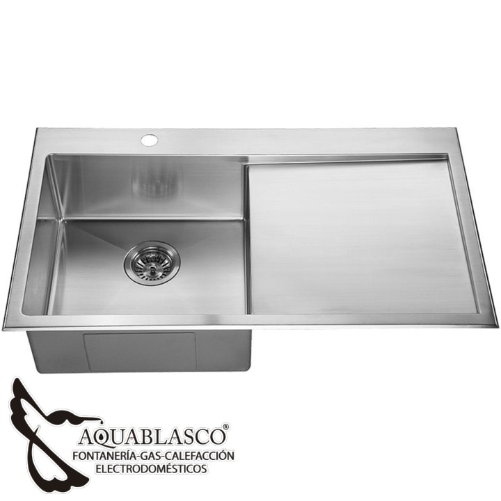 Fregadero 860 x 500 Mm 1Cubeta 1Escurridera Acero Ambar